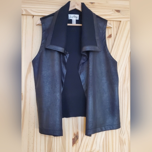 Joseph Ribkoff Size 16 Black Vest Jacket - Picture 1 of 6